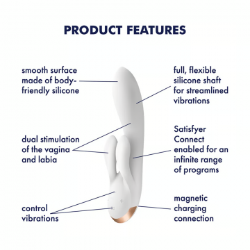 Satisfyer double flex white vibrator features