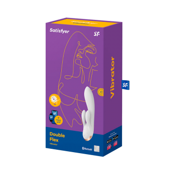 Satisfyer double flex white vibrator package