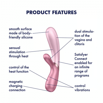 Satisfyer hot lover rose pink vibrator features