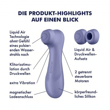 Satisfyer pro 2 gen 3 airpulse vibrator lilac produkt highlights