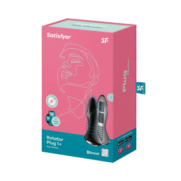 Satisfyer rotator plug 1 plus black anal vibrator package