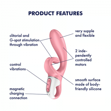 Satisfyer vibrator hug me pink features