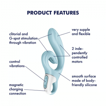 Satisfyer vibrator love me light blue features