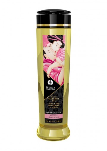 Shunga   massage olie   sensual island flowers   240 ml rose petals