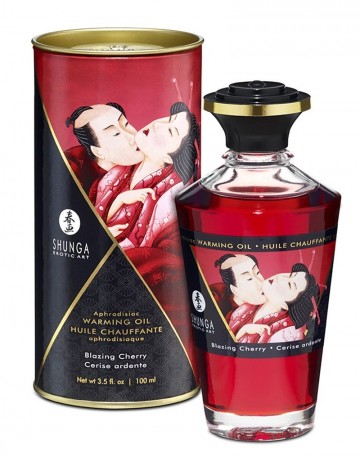 Shunga verwarmende olie blazing cherry 100 ml